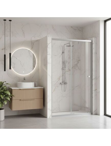 Rea Sanitary Drzwi prysznicowe Rea Primo Slide 130 Chrom, изображение 2