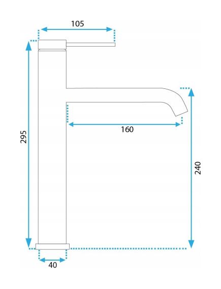 Rea Sanitary Bateria Umywalkowa REA CLIF MIEDŹ SZCZOTKOWANA WYSOKA, изображение 5