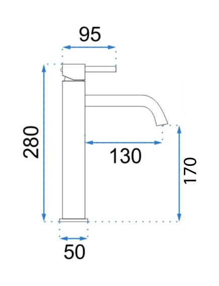 Rea Sanitary Bateria Umywalkowa Rea Lungo Tytan Wysoka, изображение 4