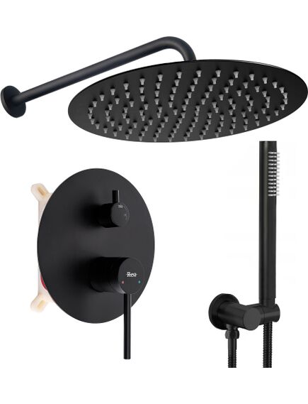 Rea Sanitary Zestaw natryskowy podtynkowy Rea Foss Clif Czarny + BOX