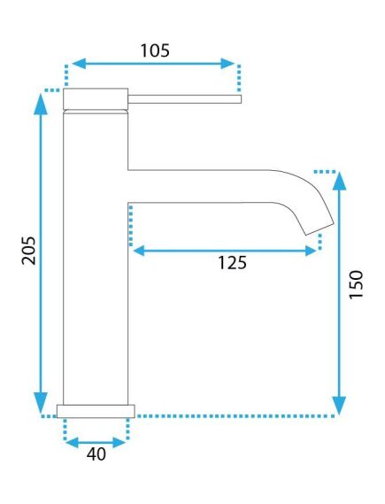 Rea Sanitary Bateria Umywalkowa REA CLIF MIEDŹ SZCZOTKOWANA Niska, изображение 5