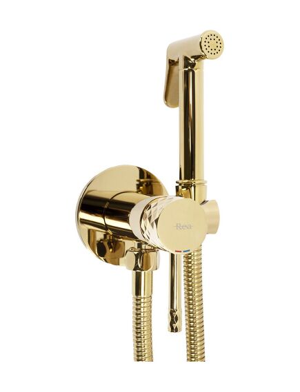 Rea Sanitary Bateria Bidetowa REA Lungo Loop Diamond Złota