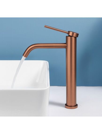 Rea Sanitary Bateria Umywalkowa REA CLIF MIEDŹ SZCZOTKOWANA WYSOKA, изображение 2