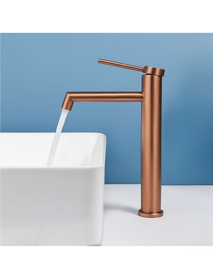 Rea Sanitary Bateria Umywalkowa REA FOSS MIEDŹ SZCZOTKOWANA WYSOKA, изображение 2