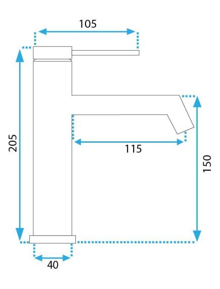 Rea Sanitary Bateria Umywalkowa REA FOSS MIEDŹ SZCZOTKOWANA Niska, изображение 5