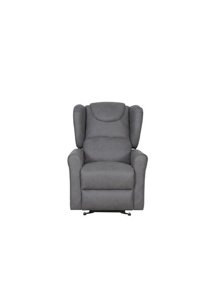Krēsls GINGER Grey Leather Armchair, 5 image