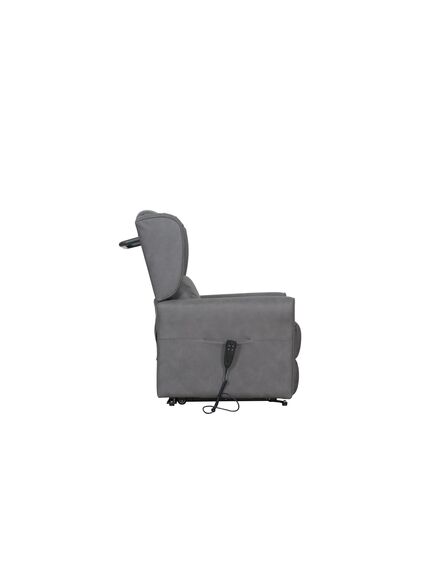 Krēsls GINGER Grey Leather Armchair
