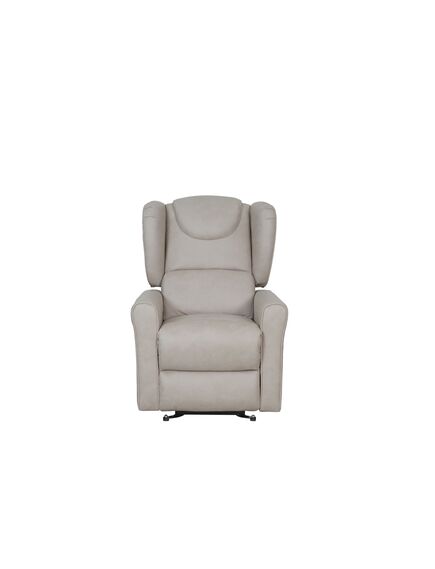 Krēsls GINGER Light Grey Leather Armchair, 3 image