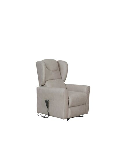 Krēsls GINGER Light Grey Leather Armchair, 4 image
