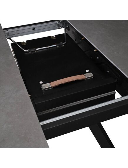 Galds LIBRA 100-130x75 Grey Matt Table, изображение 5