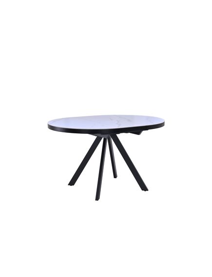 Galds LIBRA 100-130x75 White Matt Table, изображение 4