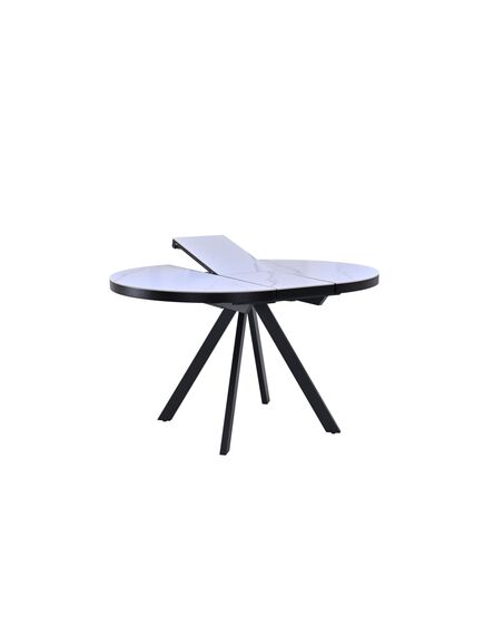 Galds LIBRA 100-130x75 White Matt Table, изображение 5