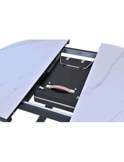 Galds LIBRA 100-130x75 White Matt Table, изображение 7