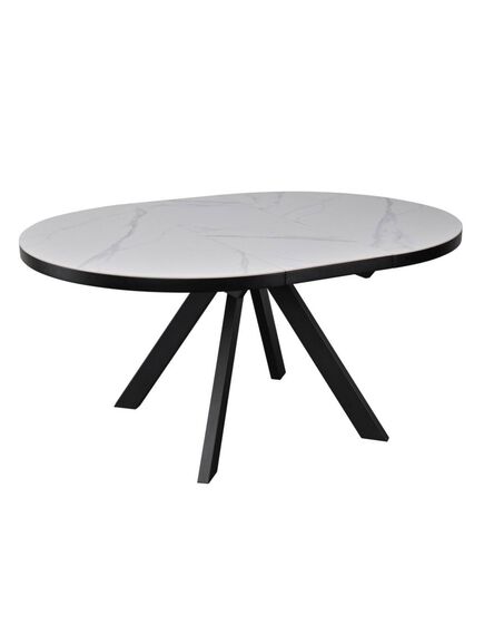 Galds LYRA 120-160x75 White Matt Table, изображение 7