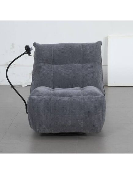 Krēsls MARCUS Grey Velour Armchair, 4 image
