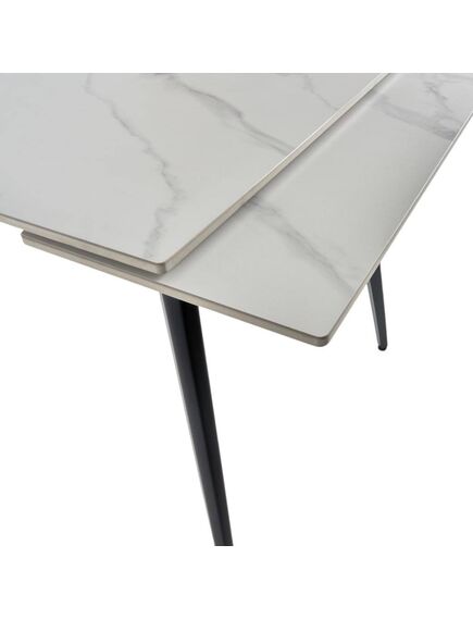 Galds REEF 120-180x80 White Marble Matt Table, изображение 9