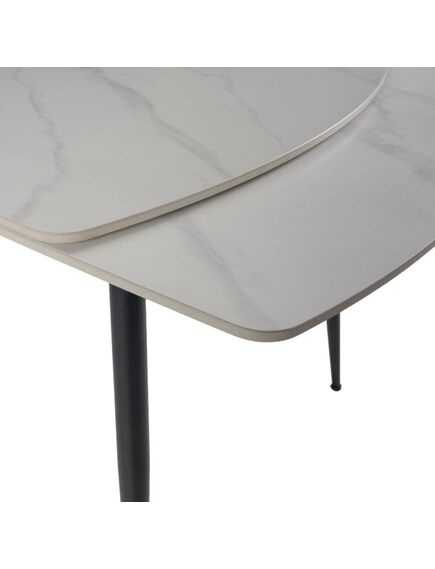 Galds VELA 110-170x75 White Marble Matt Table, изображение 7