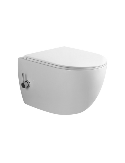 Vento Tualetes pods Vento Dorotea stiprināms pie sienas  Rimless ar bidē funkciju balts ar Duroplast Soft Clode poda vāku