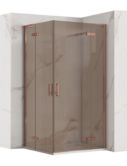 Rea Sanitary Kabina Prysznicowa REA Hugo Double 90x90 Miedź Szczotkowana