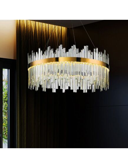 Toolight Lampa sufitowa kryształowa APP1515-CP60 Złota, 2 image