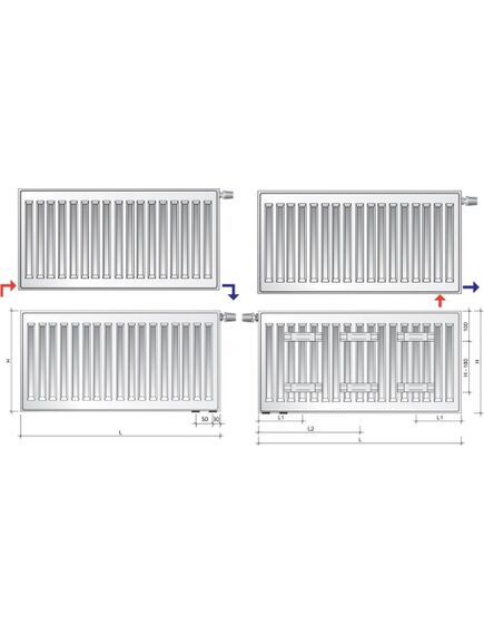 Purmo Tērauda paneļu radiators Purmo Ventil Compact Tips 33 H500/L1200 - gab., 6 image