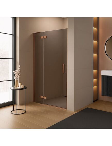 Rea Sanitary Drzwi prysznicowe Rea Hugo 80 Miedziane Szczotkowane, изображение 2