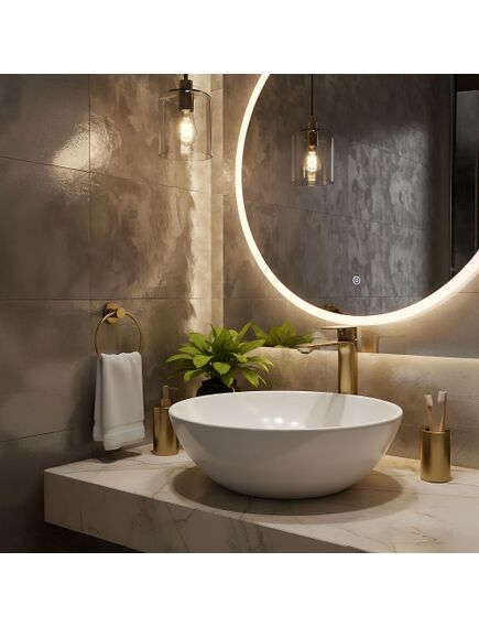 Rea Sanitary Bateria Umywalkowa REA Drop Złota Szczotkowana Wysoka, изображение 5