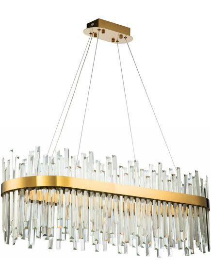 Toolight Lampa sufitowa kryształowa APP1513-CP80 Złota