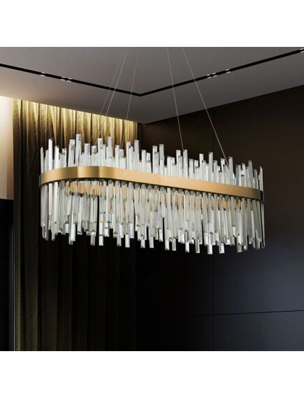 Toolight Lampa sufitowa kryształowa APP1513-CP80 Złota, 2 image