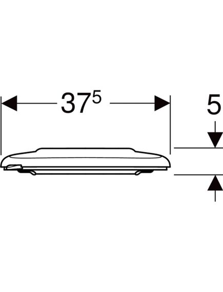 Geberit Selnova Comfort cietais WC vāks NT eņģes, uzstādīšana no apakšas, 3 image