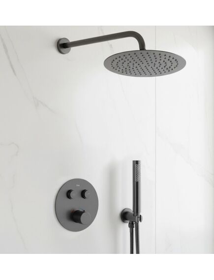 Rea Sanitary Zestaw natryskowy podtynkowy z termostatem Rea Lungo Tytan + BOX, 2 image