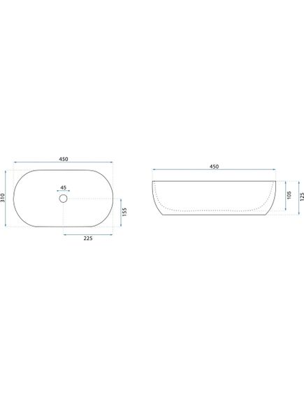 Rea Sanitary Umywalka nablatowa Rea Amelia 45, 5 image