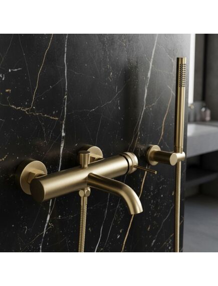 Rea Sanitary Bateria wannowa REA Lungo Grip Złota Szczotkowana, изображение 3