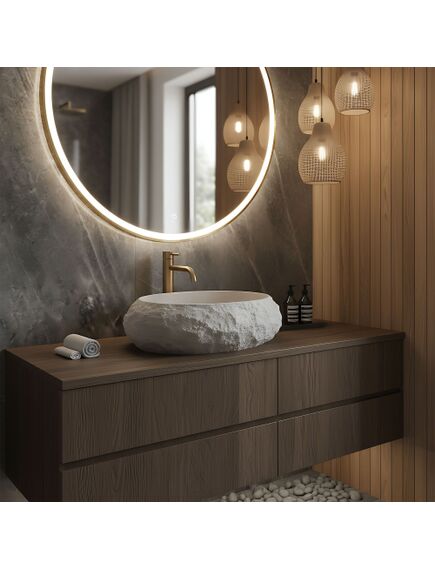 Rea Sanitary Umywalka nablatowa Rea Mika Beige, 5 image