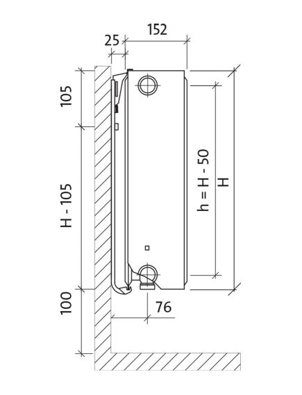 Purmo radiator VKO 500x1000mm, type 33, изображение 4