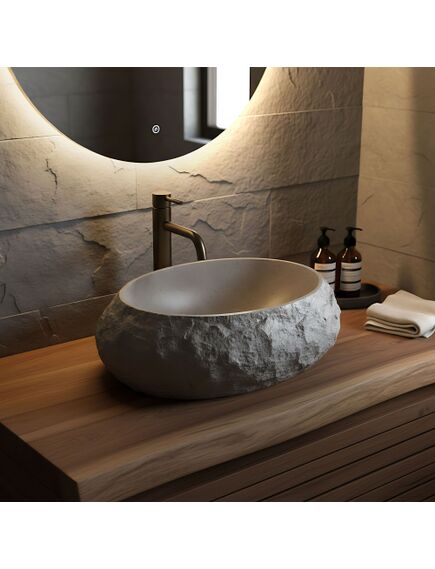 Rea Sanitary Umywalka nablatowa Rea Mika Beige, 4 image