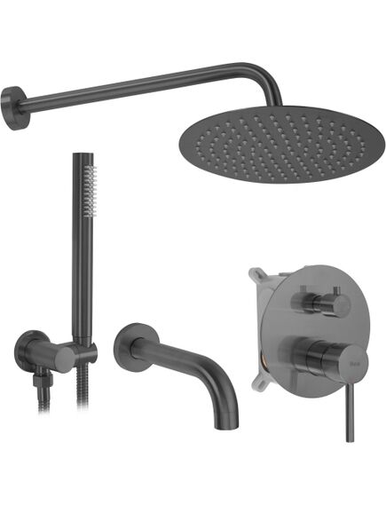 Rea Sanitary Zestaw wannowo-prysznicowy podtynkowy Rea Lungo Tytan + BOX