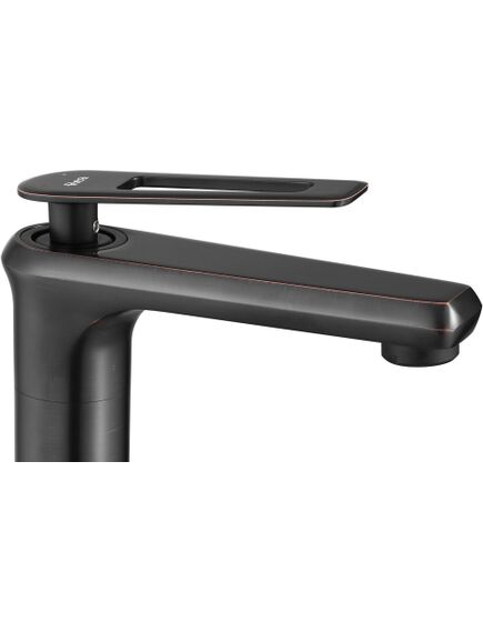 Rea Sanitary Bateria Umywalkowa REA BLADE Czarna Postarzana Niska, 4 image