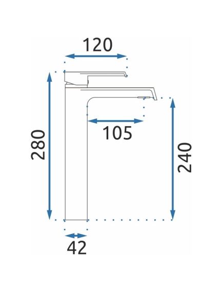 Rea Sanitary Bateria Umywalkowa REA HASS Czarna Wysoka, 5 image