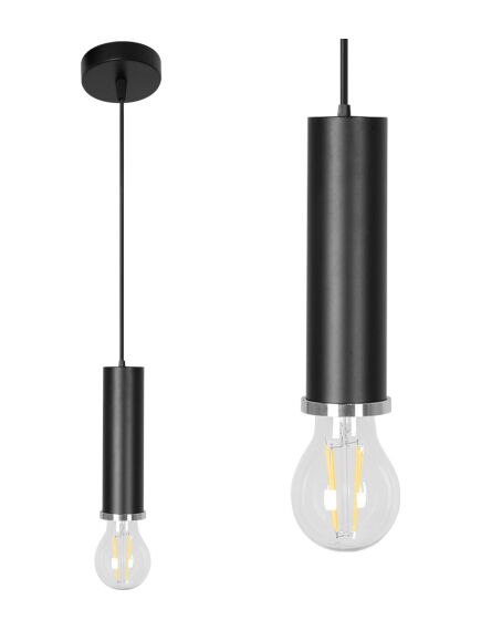 Toolight Lampa wisząca  OSTI A APP104-1CP Czarna