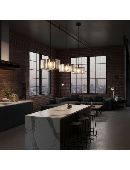 Toolight Lampa wisząca EBT027-1CP Czarna, изображение 2