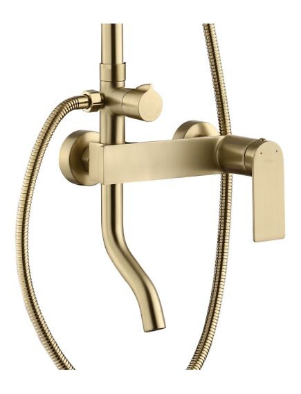 Rea Sanitary Zestaw Prysznicowy REA STORM ZŁOTY SZCZOTKOWANY, 2 image