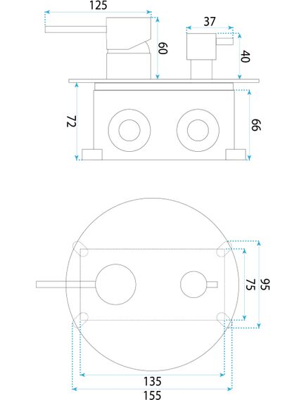 Rea Sanitary Zestaw natryskowy podtynkowy Rea Lungo Diamond Chrom + BOX, 5 image