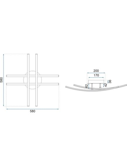 TooLight Moderna LED griestu lampa Plafond APP398-C, 4 image