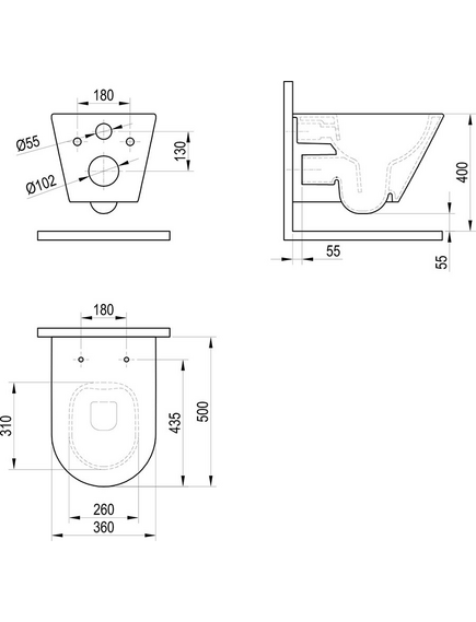 WC Flow RimOff set white, изображение 2