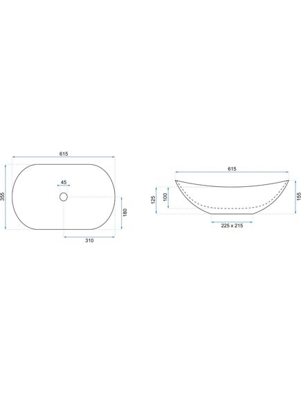 Rea Sanitary Umywalka nablatowa Rea Royal Olive Matt, 4 image