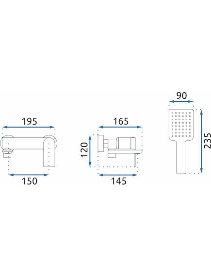 Rea Sanitary Bateria wannowa REA Storm Czarna, изображение 3