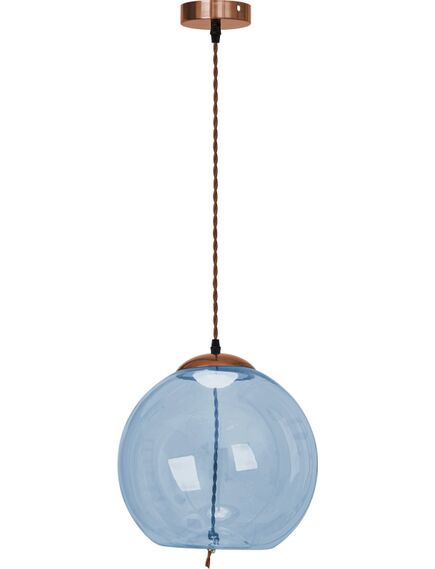 Toolight Lampa LED Sufitowa Wisząca Szklana APP445-CP Niebieska, 2 image