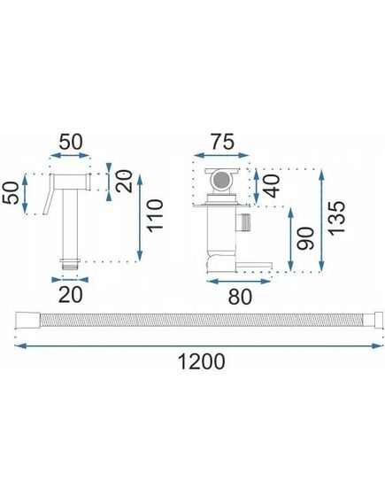 Rea Sanitary Bateria Bidetowa REA Lungo Loop Czarna Metaliczna, 4 image