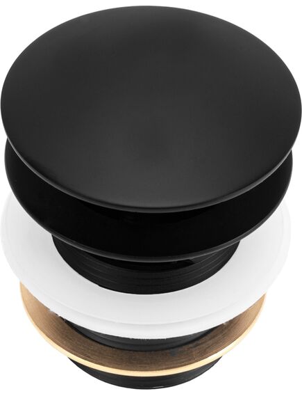 Rea Sanitary Korek wannowy uniwersalny Klik-Klak Rea Czarny, 3 image